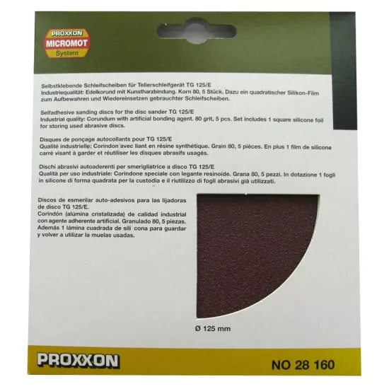 Proxxon 28160 80 Kum Zımpara 5’li (TG125/E)