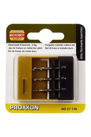 Proxxon 27116 MF70 Freze İçin 3’lü Tungsten Freze