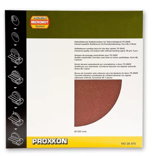 Proxxon 28970 80 Kum TG250/E Cırt Zımpara 5’li
