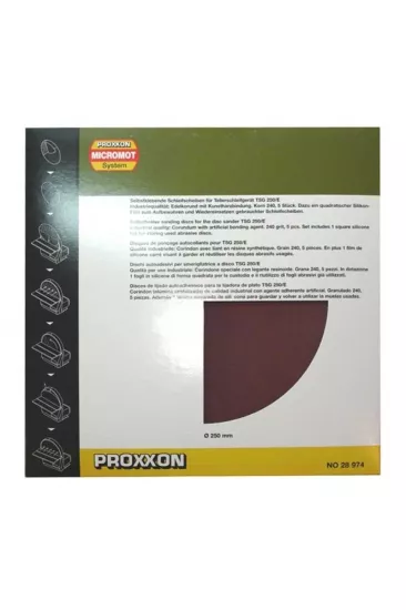 Proxxon 28974 80 Kum TG250/E Cırt Zımpara 5’li