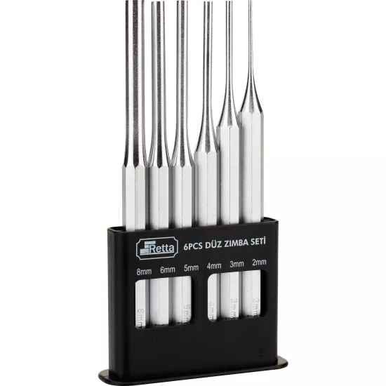 Retta RPS0208 6 Parça Düz Pim Zımba Seti