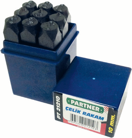 Partner PT21203 9 Parça Çelik Rakam 3mm