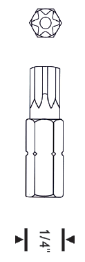Proscr Delikli Torx Bits Uçlar