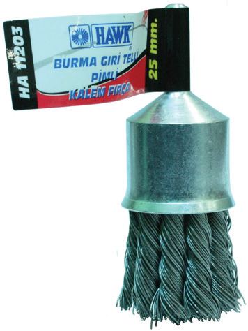Hawk HA11201 19mm Gri Burma Telli Pimli Kalem Fırça 10’lu
