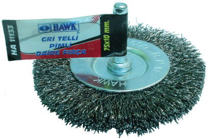 Hawk Gri Telli Pimli Daire Fırçalar