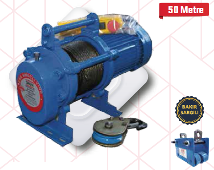 Shun 1 Ton 50m Profesyonel Çok Amaçlı Vinç 220V