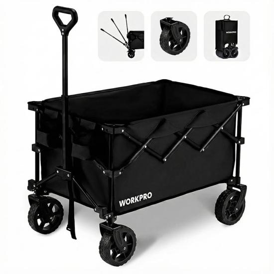 WORKPRO WP285015 80Kg 4 Tekerli Katlanabilir Ağır Hizmet Taşıma Arabası