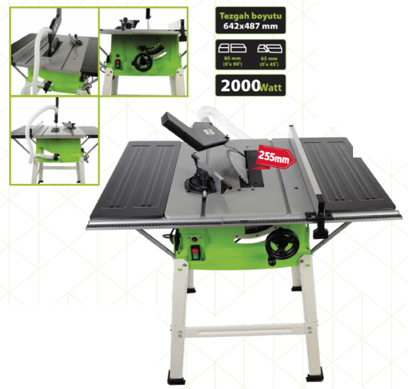 Hais ZB-255A 2000W Tezgah Testere