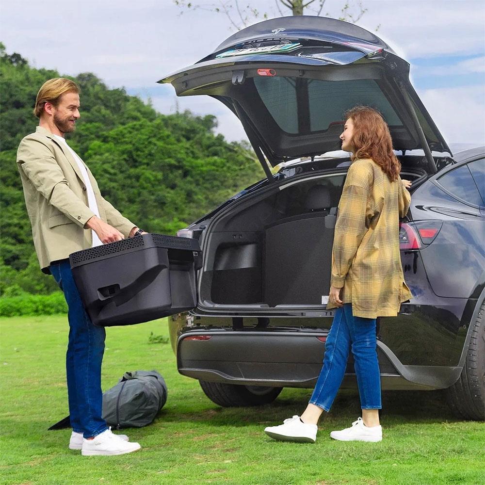 Acopower T35 12/24Volt 33Litre Tesla Model Y ile Uyumlu Kompresörlü Outdoor Oto Buzdolabı