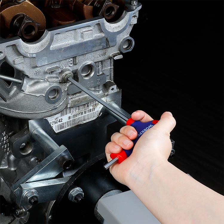 WORKPRO WP200542 8 Parça CR-V Top Başlı T Tipi Uzun Profesyonel Allen Anahtar Takımı