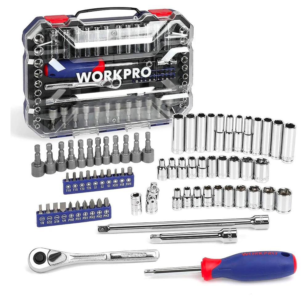 WORKPRO WP202522 1/4’’ Metrik/İnç 70 Parça Cr-V Profesyonel Lokma Takımı