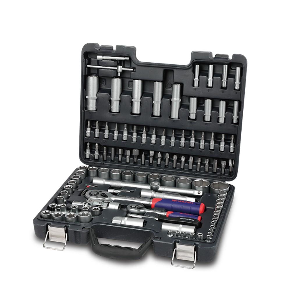 WORKPRO WP202535 1/4’’ 1/2’’ 108 Parça Cr-V Metrik Profesyonel Lokma Takımı
