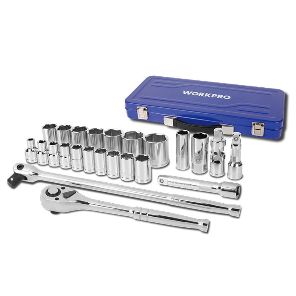 WORKPRO WP202564 1/2’’ Cr-V 24 Parça Metrik Ağır Hizmet Lokma Takımı