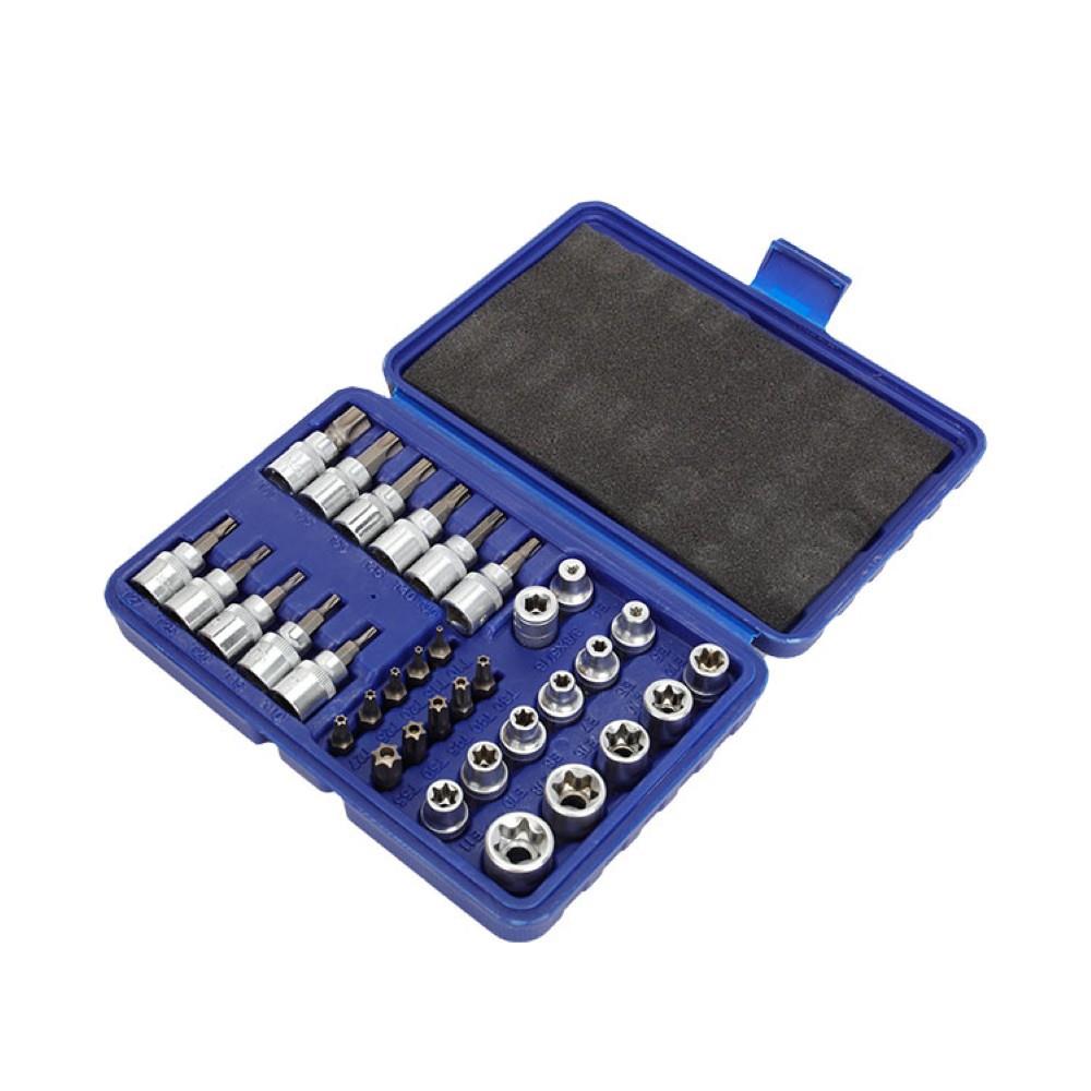 WORKPRO WP202595 3/8’’ CR-V 34 Parça Ağır Hizmet Torx Lokma Takımı (E/T Serisi)