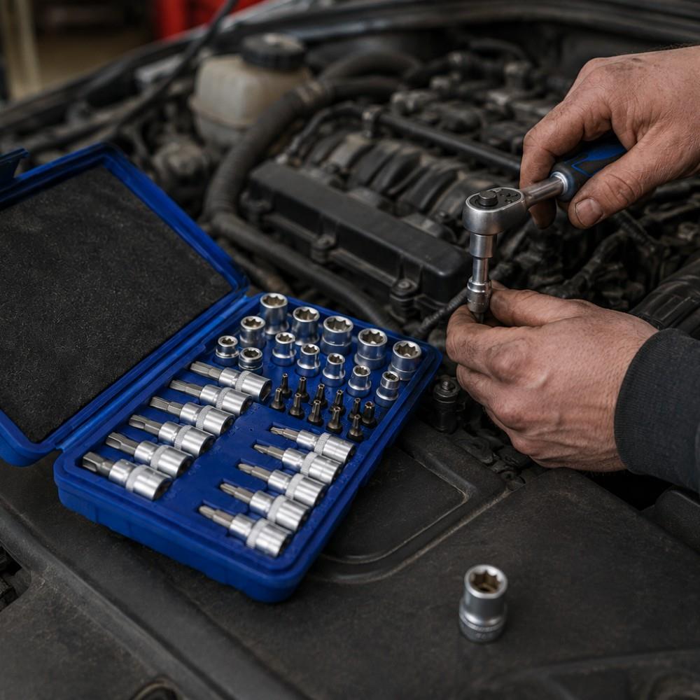 WORKPRO WP202595 3/8’’ CR-V 34 Parça Ağır Hizmet Torx Lokma Takımı (E/T Serisi)