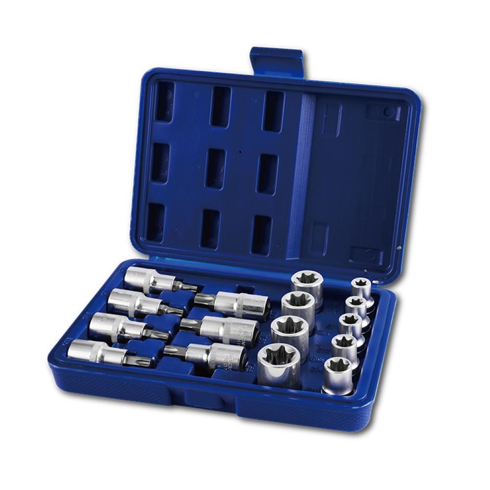 WORKPRO WP202596 1/2’’ CR-V 16 Parça Ağır Hizmet Torx Lokma Soketi / Ucu