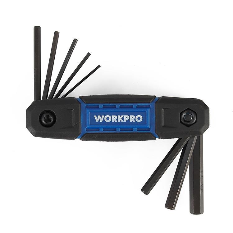 WORKPRO WP222028 8 Parça CR-V Metrik Çakı Tipi Profesyonel Allen Anahtar Takımı