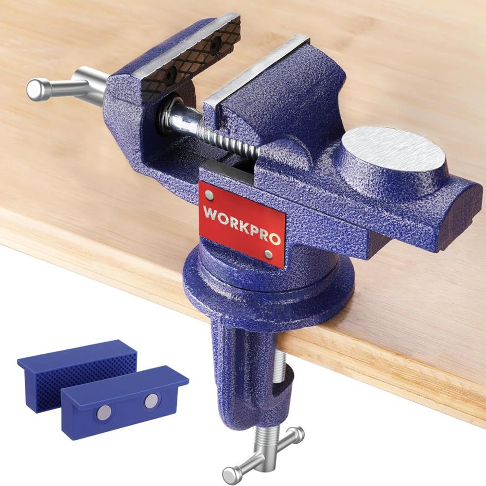 WORKPRO WP233010 65mm 360° Döner Tabanlı Örslü Profesyonel Mini Tezgâh Mengene