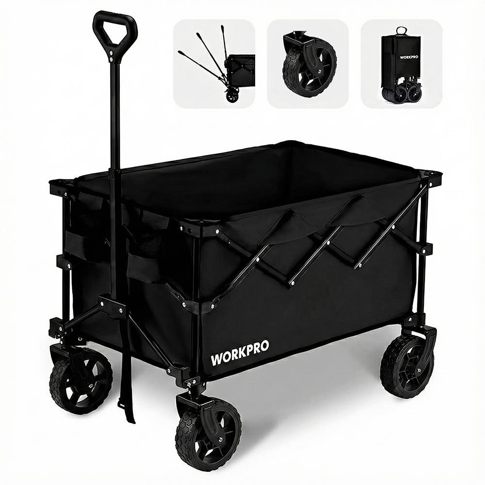 WORKPRO WP285015 80Kg 4 Tekerli Katlanabilir Ağır Hizmet Taşıma Arabası