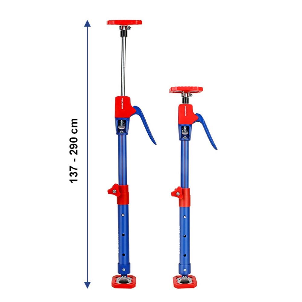 WORKPRO WP289034 137-290cm 70Kg Teleskobik Mandallı Ayarlanabilir 2’Li Çelik Destek Direği + Taşıma Çantası