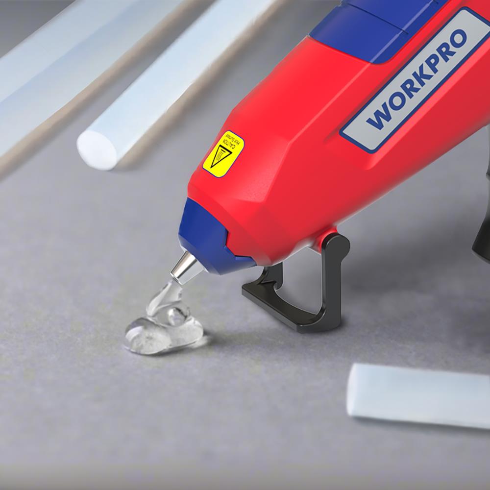 WORKPRO WP432002 11x200mm Sıcak Silikon Tabancası İçin 50 Adet Şeffaf Yedek Silikon/Mum
