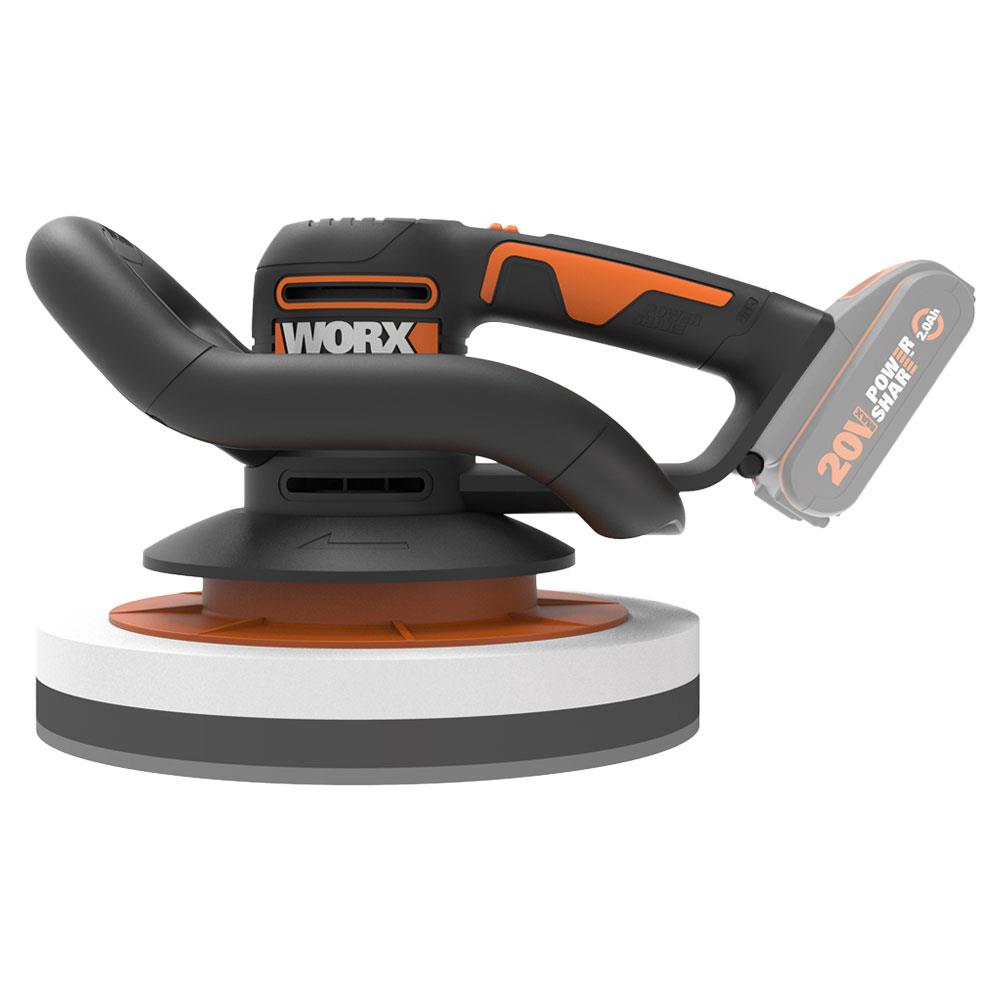 WORX WX856.9 20Volt 254MM Şarjlı Orbital Polisaj Makinesi (Akü Dahil Değildir)