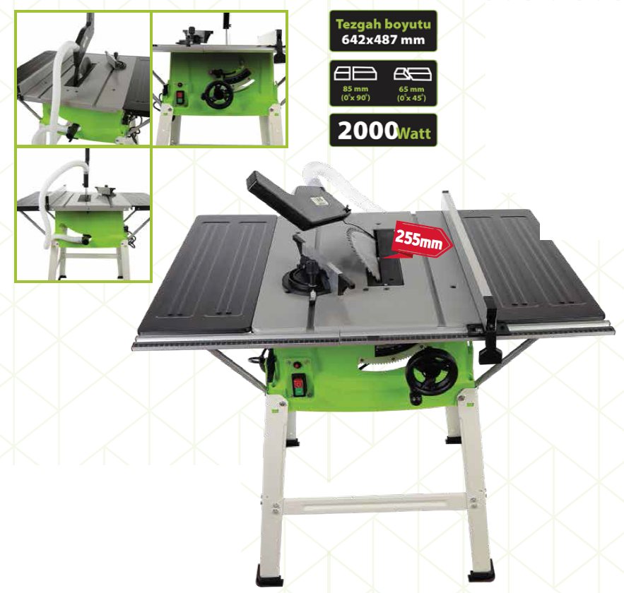 Hais ZB-255A 2000W Tezgah Testere