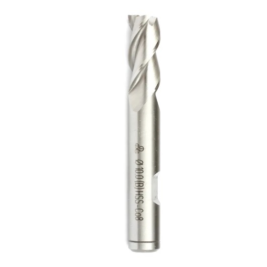 Makina Takım HSS-E (%8 Co) DIN 844 Silindirik Saplı Parmak Freze - Kısa BN 8 mm