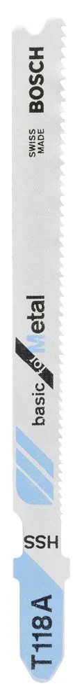 Bosch Ekonomik Seri Metal İçin T 118 A Dekupaj Testeresi Bıçağı - 5’Li Paket